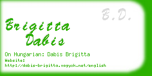 brigitta dabis business card